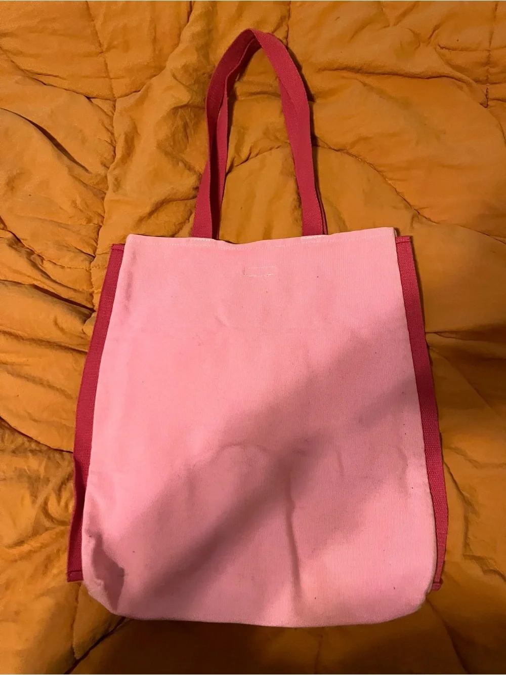 Vintage Lancôme Paris Pink “Go Ahead and” Lips Tote Bag | Large Cosmetic/Market